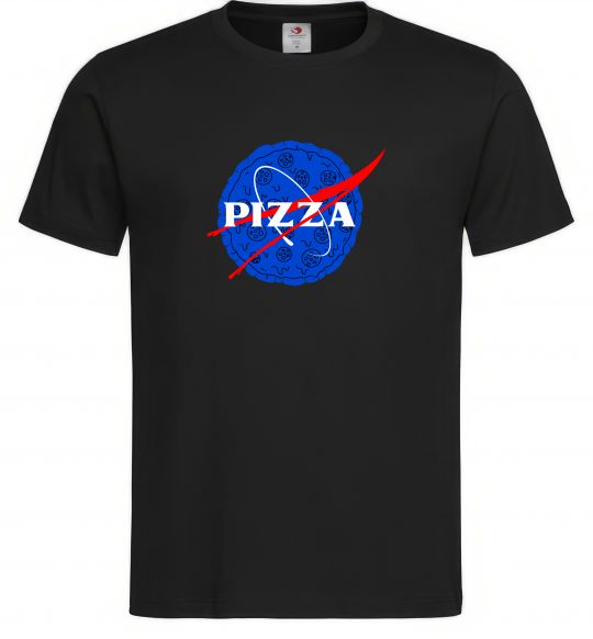 Мужская футболка Pizza Nasa Черный фото