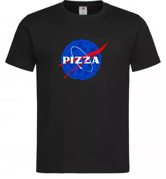 Чоловіча футболка Pizza Nasa Чорний фото