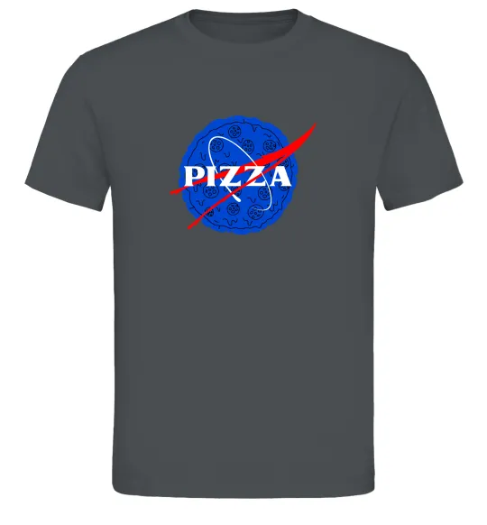 Чоловіча футболка Pizza Nasa Графіт фото
