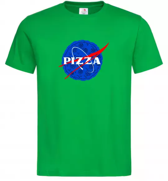 Чоловіча футболка Pizza Nasa Зелений фото