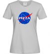 Женская футболка Pizza Nasa Серый фото