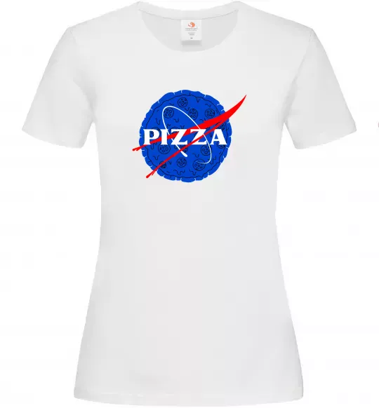 Жіноча футболка Pizza Nasa Білий фото