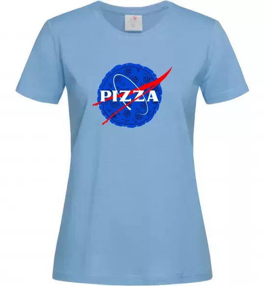 Жіноча футболка Pizza Nasa Блакитний фото