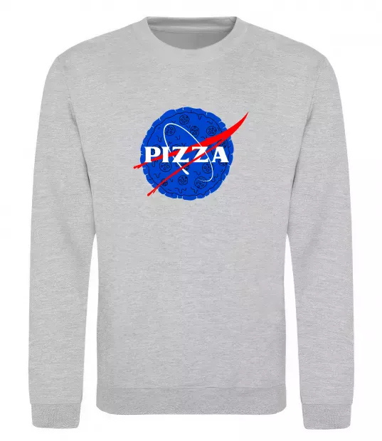 Світшот Pizza Nasa Сірий меланж фото