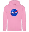 Мужская толстовка (худи) Pizza Nasa Розовый фото
