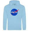 Мужская толстовка (худи) Pizza Nasa Голубой фото
