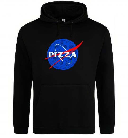 Женская толстовка (худи) Pizza Nasa Черный фото