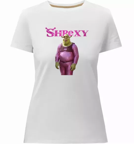Женская премиум футболка Shrexy Белый фото