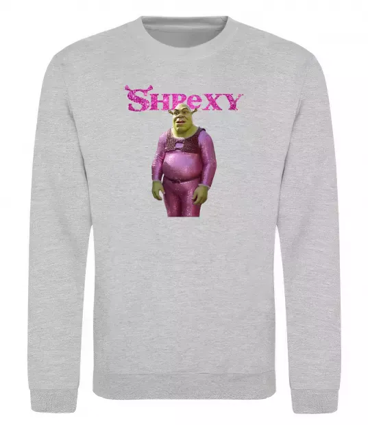 Свитшот Shrexy Серый меланж фото