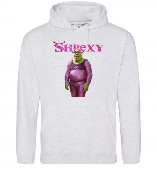 Женская толстовка (худи) Shrexy Серый меланж фото
