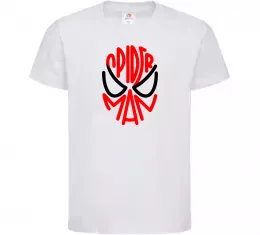 Детская футболка Spider man обличчя Белый фото