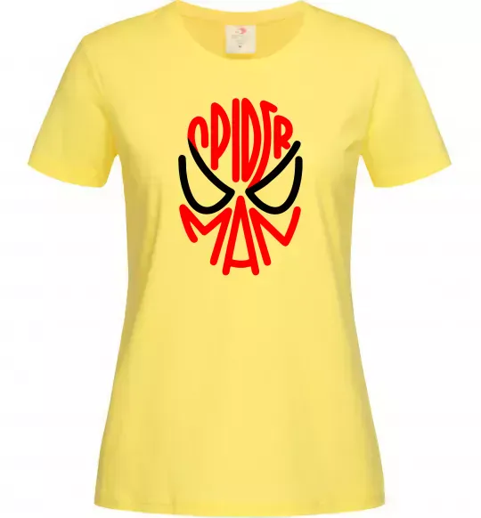 Жіноча футболка Spider man обличчя Лимонний фото