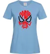 Жіноча футболка Spider man обличчя Блакитний фото