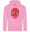Чоловіча толстовка (худі) Spider man обличчя Рожевий фото