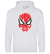 Чоловіча толстовка (худі) Spider man обличчя Сірий меланж фото