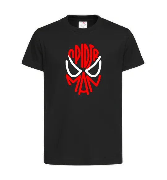 Дитяча футболка Spider man обличчя Чорний фото