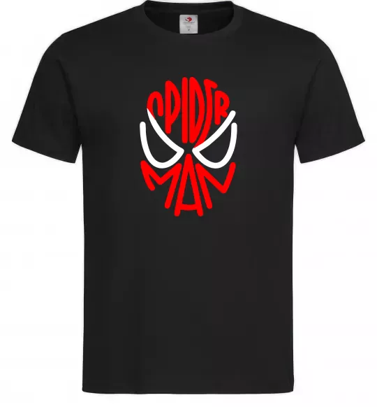 Чоловіча футболка Spider man обличчя Чорний фото