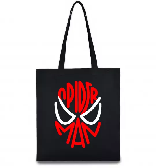 Эко-сумка Spider man обличчя Черный фото