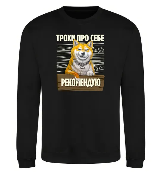 Свитшот Акіта-іну трохи про себе Черный фото
