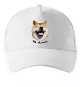 Кепка Акіта-іну посміхнись Белый фото