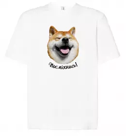 Футболка Оверсайз It`s not a fox it`s a shiba inu Белый фото