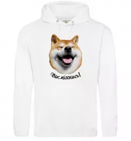 Мужская толстовка (худи) It`s not a fox it`s a shiba inu Серый меланж фото