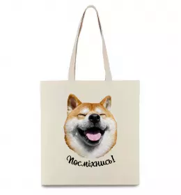 Эко-сумка It`s not a fox it`s a shiba inu Бежевый фото