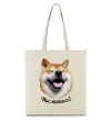 Еко-сумка Акіта-іну посміхнись Бежевий фото