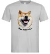 Чоловіча футболка Акіта-іну посміхнись Сірий фото