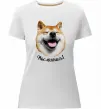 Жіноча преміум футболка Акіта-іну посміхнись Білий фото