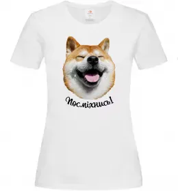 Женская футболка It`s not a fox it`s a shiba inu Темно-синий фото
