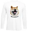 Лонгслив Акіта-іну посміхнись Белый Лонгслив Акіта-іну посміхнись Белый фото