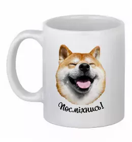 Чашка керамическая Сіба-іну в тренді Белый фото