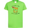 Детская футболка It`s not a fox it`s a shiba inu Лаймовый фото