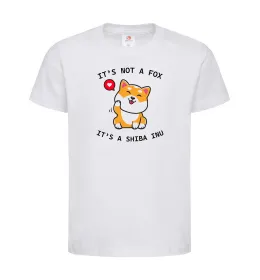 Дитяча футболка It`s not a fox it`s a shiba inu Білий фото