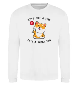 Свитшот It`s not a fox it`s a shiba inu Белый фото