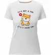 Женская премиум футболка It`s not a fox it`s a shiba inu Белый фото