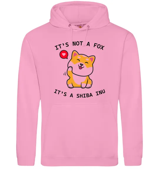 Мужская толстовка (худи) It`s not a fox it`s a shiba inu Розовый фото