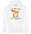 Женская толстовка (худи) It`s not a fox it`s a shiba inu Белый фото