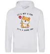 Женская толстовка (худи) It`s not a fox it`s a shiba inu Серый меланж фото