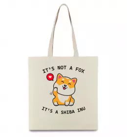 Эко-сумка It`s not a fox it`s a shiba inu Бежевый фото