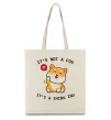 Эко-сумка It`s not a fox it`s a shiba inu Бежевый фото