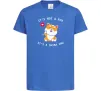 Детская футболка It`s not a fox it`s a shiba inu Ярко-синий фото