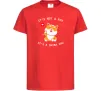 Детская футболка It`s not a fox it`s a shiba inu Красный фото