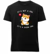 Мужская премиум футболка It`s not a fox it`s a shiba inu Черный фото