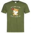 Мужская футболка It`s not a fox it`s a shiba inu Оливковый фото