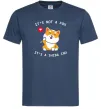 Мужская футболка It`s not a fox it`s a shiba inu Темно-синий фото