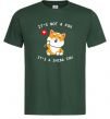 Мужская футболка It`s not a fox it`s a shiba inu Темно-зеленый фото