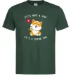 Мужская футболка It`s not a fox it`s a shiba inu Темно-зеленый фото