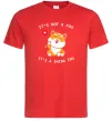 Мужская футболка It`s not a fox it`s a shiba inu Красный фото